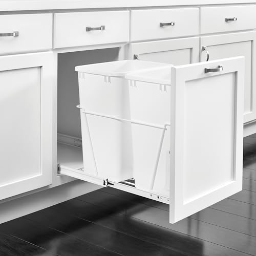 Caneca para basura doble extraíble 27 Qt blanca miniatura 5
