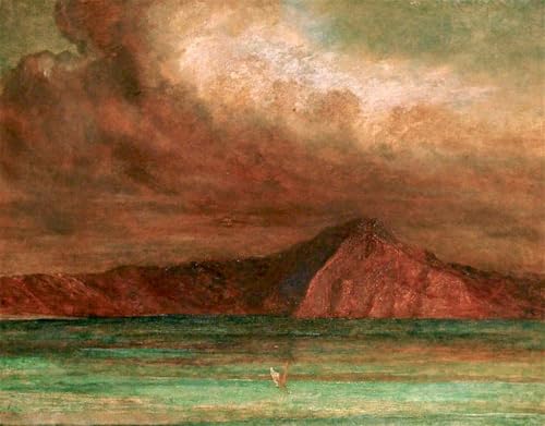 Tableau sur toile la baie de Naples par George Frederic Watts déco chambre 60x90cm