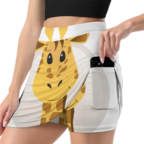 Mini jupe de course femme avec poche short de tennis athlétique imprimé