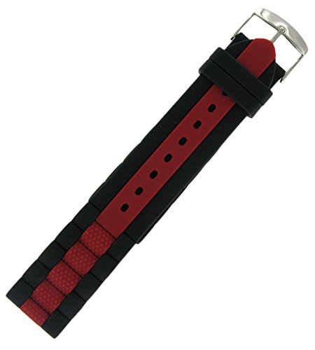 Hadley-Roma MS-3344 Black/Red 20mm Diver