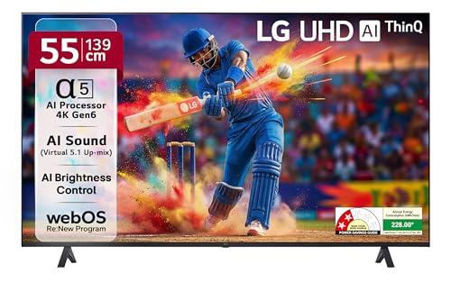 Image of LG 139 cm (55 Inches) UR7500 AI Series 4K Ultra HD (3840 x 2160) Smart webOS LED TV 55UR7500PSC