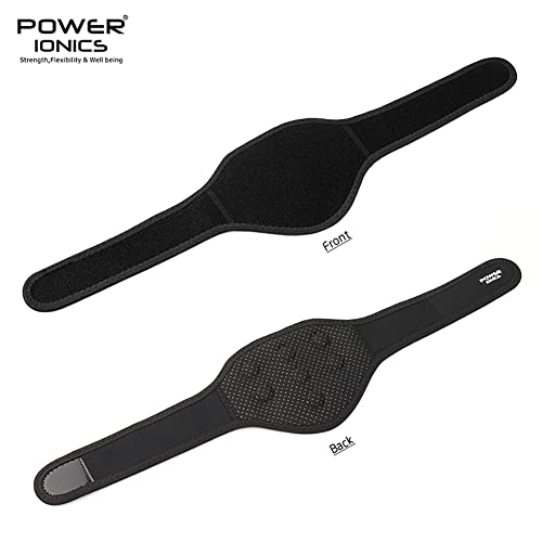 Power Ionics Nackenstütze für Frauen, Linderung und Unterstützung von Nackenschmerzen, weicher Halskragen – 53 cm x 12 cm, Schwarz, geeignet für Männer und Frauen