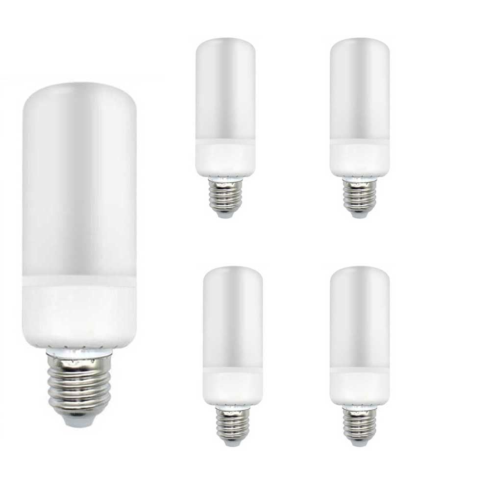 Confezione da 2/5 Lampadine LED Effetto Fiamma, Lampada a Fiamma a Tre Ingranaggi, Lampadina a Fiamma Flicker da 5 W Base E27, Lampadine a Fiamma con Punta Media per Lampadari Vintage per Lanterne