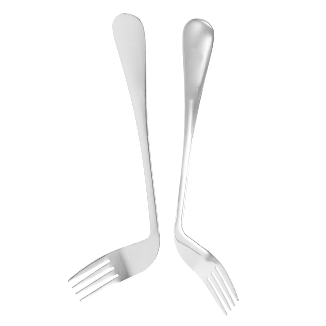 Mobestech 10piezas Cubiertos Ergonómicos Para Mayores De Tenedores Curvados Para Facilitar La Alimentación De Pacientes Cama Utensilios De Mesa Angulados y Adaptados Para Discapacitados