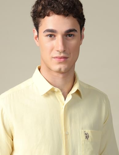 Image of U.s.Polo Association Men's Solid Tailored fit Shirt