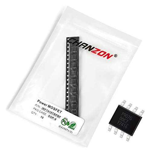 Chanzon 10 piezas IRF7416TRPBF SOP-8 MOSFET de potencia -10A Transistor SMD