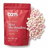 BAM Mini Marshmallow, 250g – Guimauves Sucrées Pour Chocolat Chaud, Desserte et Décoration, Classiques