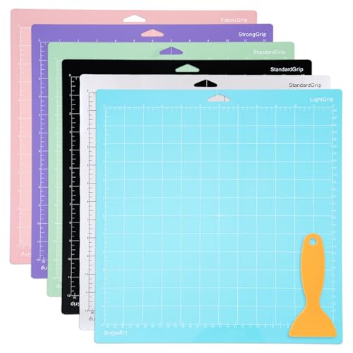 Culinavog 6 Pièces Tapis de Découpe, 12x12 Pouces, Autocollants, Double Face, Flexibles,tapis de Planche Auto-cicatrisant, tapis de Decoupe Couture pour...