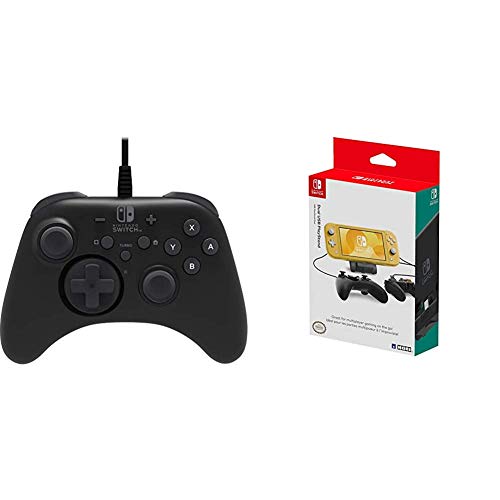 HORI Nintendo Switch HORIPAD Wired Controller Officially Licensed by Nintendo - Nintendo Switch; & Nintendo Switch Dual USB Playstand By HORI - Officially Licensed by Nintendo