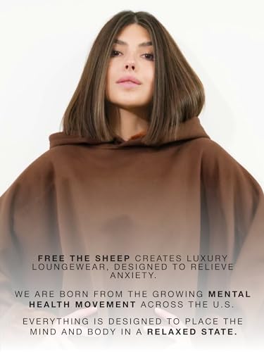 Image of FREE THE SHEEP Eden Hoodie - Oversized Weighted Hoodie Cloak with Ultra-Soft Faux Fur Liner