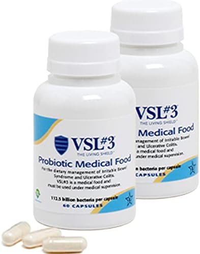 VSL#3® Probiotics Medical Food for Dietary Management of Irritable Bowel Syndrome (IBS), High Potency & Dose, 1 Gastro Recommended Multi-Strain Probiotic, 112.5 Billion CFU, 60 Capsules, 2 Pack