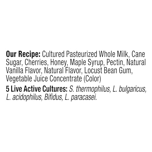 Image of Brown Cow Cream Top Cherry Vanilla on the Bottom Whole Milk Yogurt, 5.3 oz. Cup - Creamy, Delicious Yogurt
