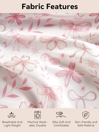 Image of Baby Crib Sheets for Boys Girls, Super Soft Toddler Bed Sheets, 2 Pack Sheets for Standard Crib Mattress 28x52in, Pink Flower&Butterfly