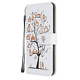 Nadoli Kreativ Bunt Gemalt Tier Baum Entwurf Pu Leder Magnetverschluss Buchstil Ständer Schlank Brieftasche Wallet Schutz Hülle Deckung für iPhone 11 6.1