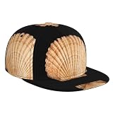 WXWJSHMGC Baseballkappe mit Muschelmuster, Snapback, flache Schirmmuschel, Hip-Hop-Hut, Sonnenhut, Sportmütze...