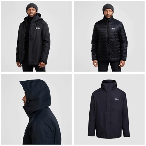 NORTH RIDGE Men’s Align 3-in-1 Jacket with Removable Insulated Inner & Adjustable Hood, Waterproof, Breathable & Warm Winter Coat (UK, Alpha, M, Regular, Regular, Black) - Image 6