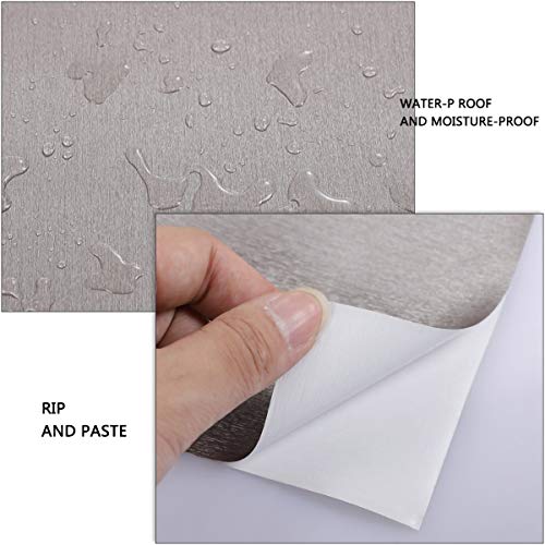 Vinilo pegatina muebles de cocina marron cepillado papel autoadhesivo impermeable 40cmx4m 8