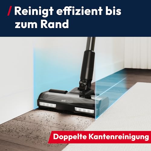 Hoover Akku-Staubsauger kabellos HF3 Pro Home mit 3L automatischer Staubentleerungs- & Ladestation, bis zu 60 Min. Laufzeit, HEPA13-Filter, Anti-Twist, Doppel-Kantenreinigung, Parkfunktion [HF350HP]