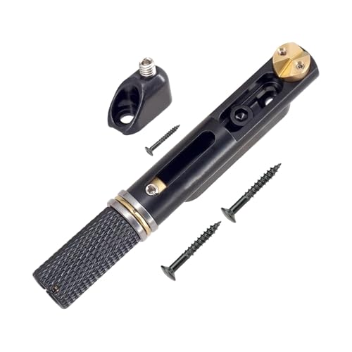 STARTIST ヘッドレスギターブリッジ用品 取り付け簡単 実用的なスプリットテールピースアタッチメント フォークギター クラシック用, 黒