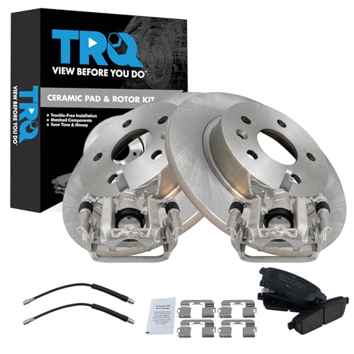 Image of TRQ Rear Brake Pad & Rotor Kit Ceramic Compatible with 2015-2017 Chevrolet Trax