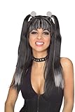 Rubie's Costume Goth Cheerleader Wig, Black/Grey, One Size