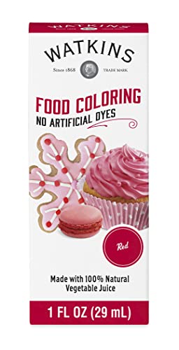 Image of Watkins All Natural Food Coloring, Red, 1 Fl Oz (Pack of 12)