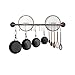 OROPY 39 inch Industrial Pot Rack Wall Mounted Pans Lids Utensils Hanger Iron Detachable Hanging Rail with 14 S Hooks (Copper Color)