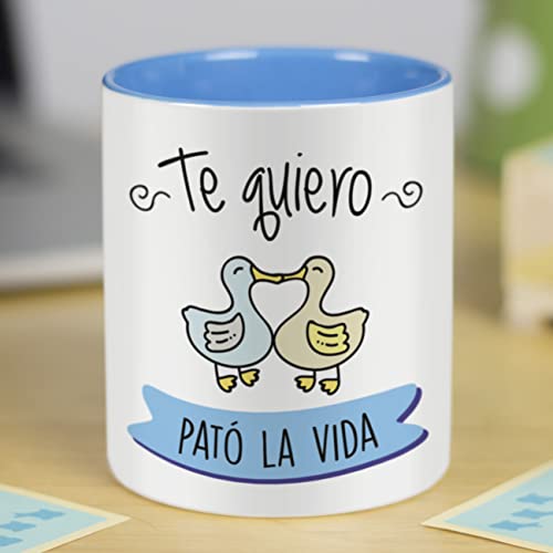 LA MENTE ES MARAVILLOSA - Taza Con Frase de Amor y dibujo gracioso (Te Quiero pató la Vida) Regalo Para San Valentín Cover