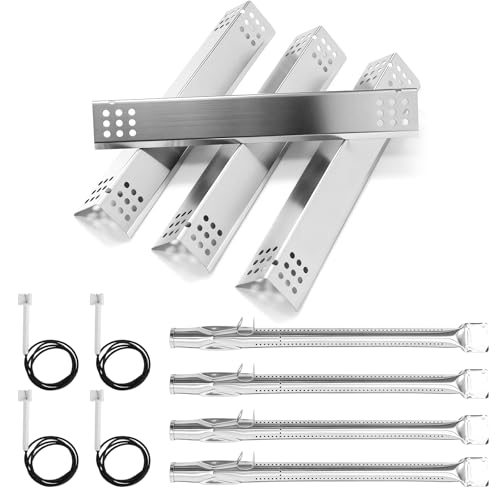 4 Burner 35633 Grill Replacement Parts for Monument 4 Burner 24367 17842 24633 41847NG 6 Burner 77352 77352MB 77352-MB & Kitchenaid 720-0954 Burner Tube Heat Plate Igniter Kit Gas Grill Parts