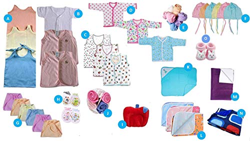 Image of New Born Baby Gift Set for 0-6 Month Baby (Clothes, Feeding, Bag and Toys) (47 Piece Pack)