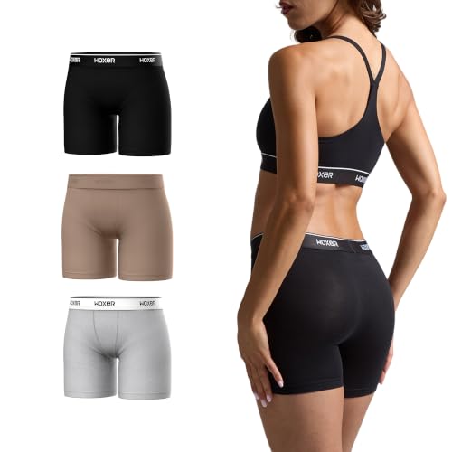 Image of Woxer Boxer Shorts for Women - 5 inch Baller Boy Shorts Underwear, Soft Modal, Chafe Free - Breathable & Moisture-Wicking