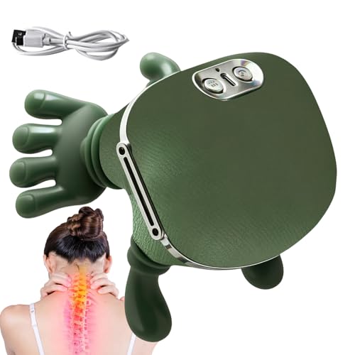 Lpoppcx Masajeador de Cuello y Hombros con Calor - Relajador De Tejidos Profundos,Masaje Electrico Con 2 Modos De Calor,Para Casa, Viaje, Tras Ejercicio, Uso Diario, Viaje Largo Y Fin De Semana