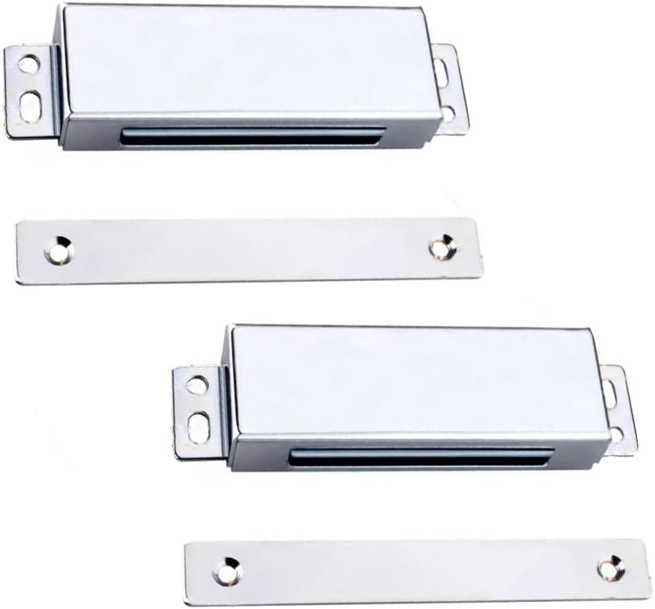 Push to Open Door Catches-Cupboard Latch,2 Pack Magnetic Catches Latches,Cabinet Magnets Catch RV for Cupboard Wardrobe Room Kitchen(E,L)
