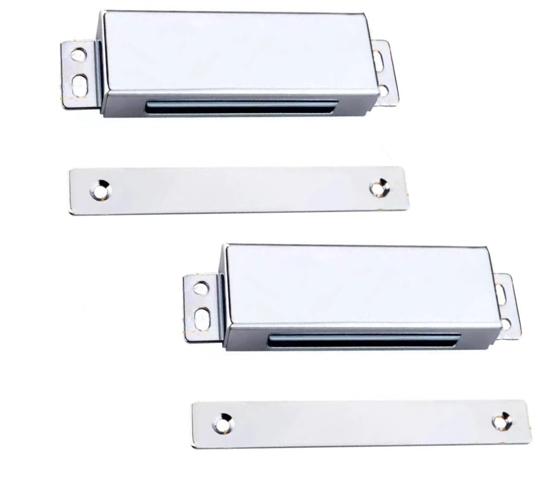 Tpdrkowjx E Door Catch, Push Opener,Cupboard Latch,2 Pack Magnetic Catches Latches,Cabinet Magnets Rv For Wardrob Room Kitchen (Color : A, Siz L)(,L)