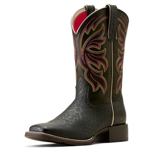 Ariat Womens P28364_w_foo Western Boot, Limousine Black/Black Blanket Emboss, 8.5 US