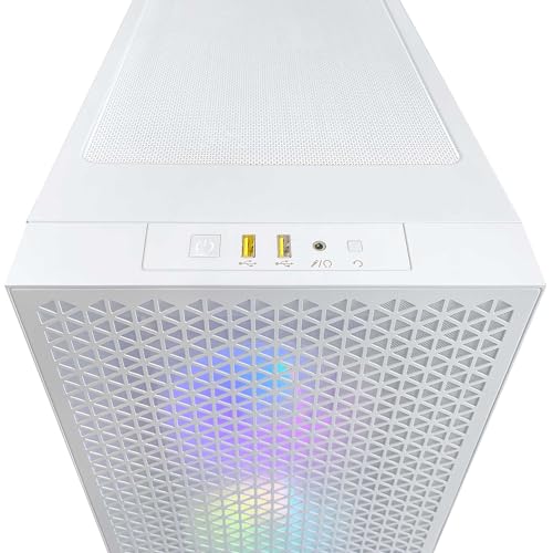 CORSAIR - PC Gamer iCUE AMD 4060 White - MSI GeForce RTX 4060 8GB - Corsair 3000D Airflow RGB White - Scheda madre ASUS A520M-A CSM - Corsair Vengeance 2X8GB DDR4 3600 - SSD 1TB - Windows 11 Pro - PC Desktop - Immagine 2