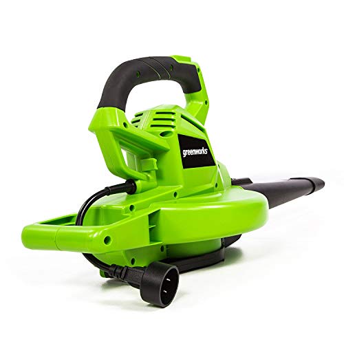 Greenworks 12 Amp Corded 2-Speed Leaf Blower/Vacuum, 270MPH-400CFM, BLV12B00