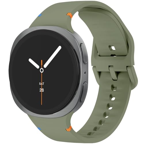 Image of VEMIGON Sport Band Compatible with Samsung Galaxy Watch 8 /8 Classic, No Gap One Click Soft Silicone Replacement Strap for Galaxy Watch 8 40mm 44mm /8 Classic 46mm