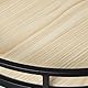 MESA AUXILIAR METAL NEGRO/CRISTAL TRANSP. +BALDA MADERA_°70X45CM