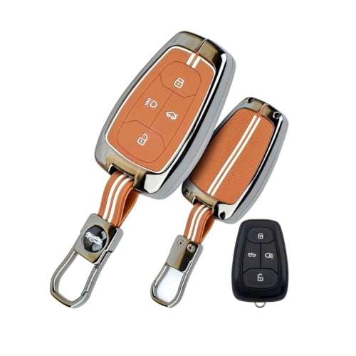 Image of Arika Metal Key Cover Compatible with Tata Nexon | Harrier | Safari | Altroz | Tigor | EV | Punch | Tiago EV Electric 4 Button Smart Key