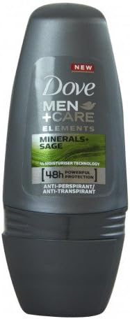 Dove Roll Anti Perspirant Anti Transpirant Minerals Sage Elements Men Care Powerful Protection 50Ml (Minerals Sage Elements, 6X50Ml/1.7 Oz)