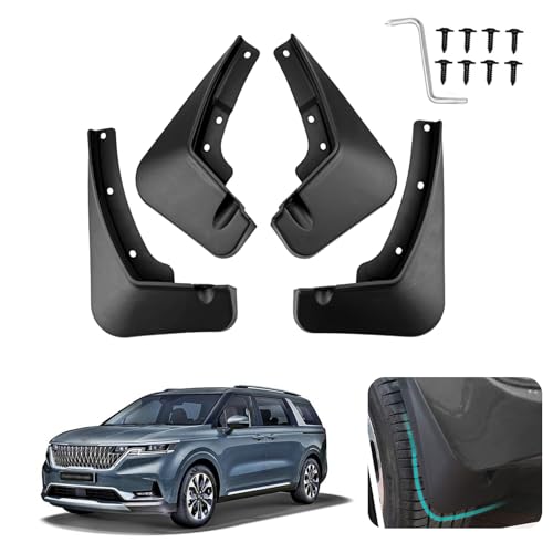 Image of Custom Fit for Mud Flaps 2022 2023 2024 2025 2026 Kia Carnival Mud Splash Guard Front and Rear 4-PC Set