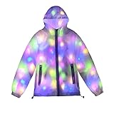 OHLEES Womens Mens LED Light Up Costume Jacket Adult Kids Dance Party Club Glow Clothing