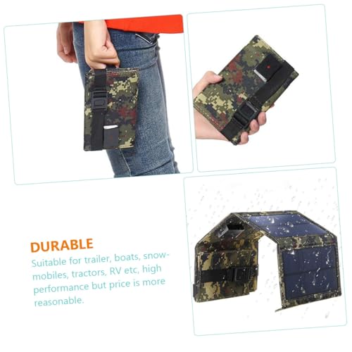 Cargador solar plegable USB resistente con panel solar ligero para exteriores 5