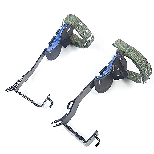 2 Gears Tree Climbing Spike Set Adjustable Lanyard Rope Tree Climb Pedal Tool w/Protective Belt (Type 2)