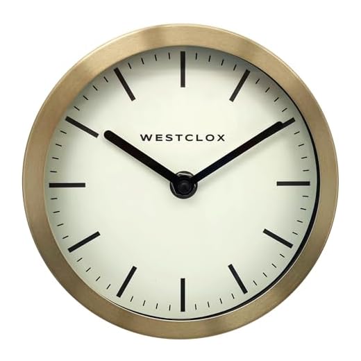 Westclox Analog 6" Metal Gold Quartz Table/Wall Clock - Accurate Timekeeping
