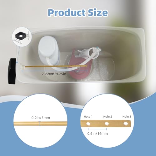 Image of Hibbent Toilet Handle Tank Flush Lever Replacement Compatible with TOTOTHU004-CP Trip Lvr for ST701, CST854, Side Mount Toilet Flush Handle, Toilet Trip Lever, Matte Black