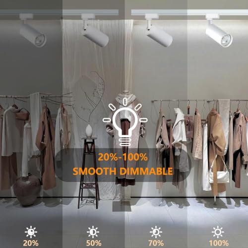 Image of LED Track Lighting Kit 4000K 20W 2PCS White H Type Plug in