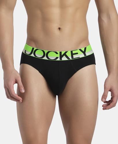 Image of Jockey FP02 Men's Super Combed Cotton Rib Solid Brief with Ultrasoft Waistband (Pack of 2)