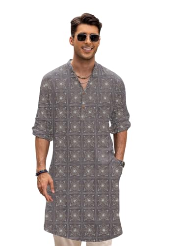 Image of BE ACTIVE Cotton Kurta for Men | Traditional and Classy Design | Indian Kurta | Full Sleeve Kurta
